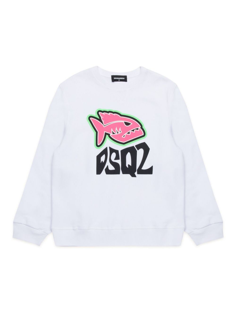 Dsquared2 Kids logo-print cotton sweatshirt - White von Dsquared2 Kids