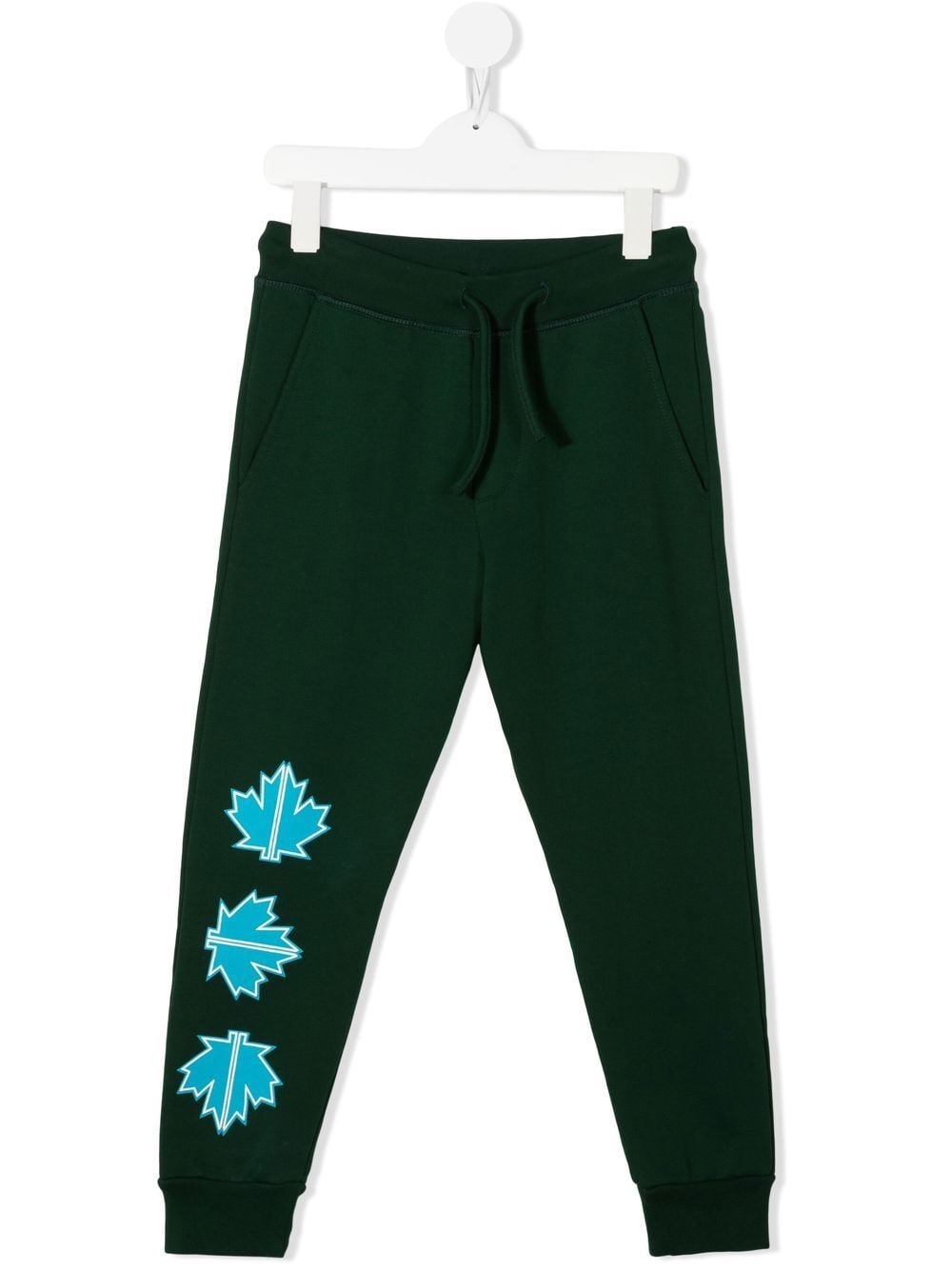 Dsquared2 Kids logo-print cotton track pants - Green von Dsquared2 Kids