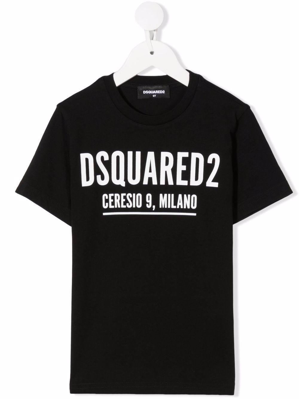 Dsquared2 Kids logo-print crewneck T-shirt - Black von Dsquared2 Kids