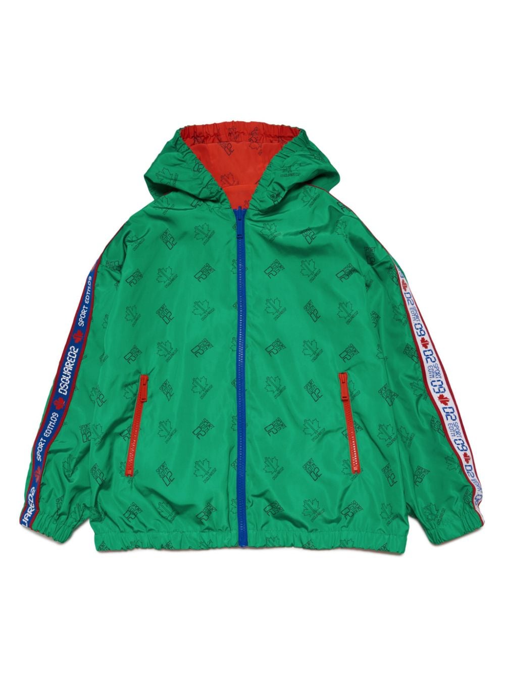 Dsquared2 Kids logo-print hooded jacket - Green von Dsquared2 Kids