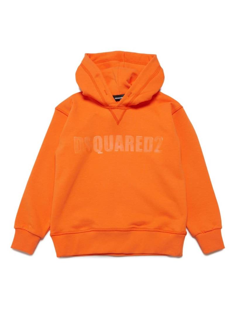 Dsquared2 Kids logo-print jersey hoodie - Orange von Dsquared2 Kids