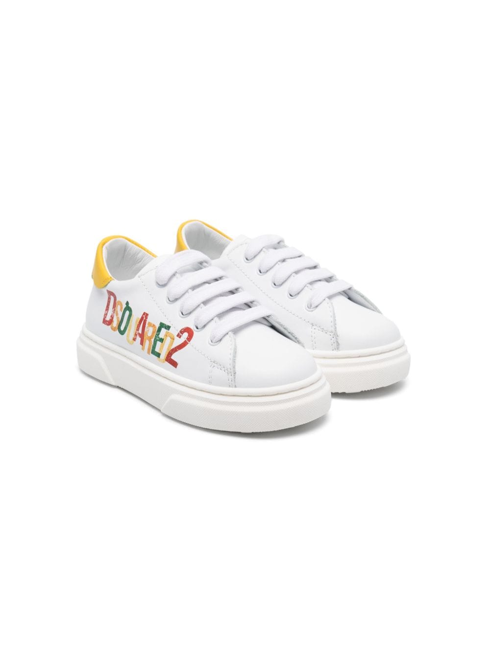 Dsquared2 Kids logo-print lace-up sneakers - White von Dsquared2 Kids