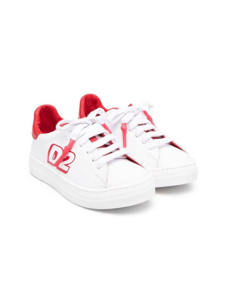 Dsquared2 Kids logo-print low-top sneakers - White von Dsquared2 Kids