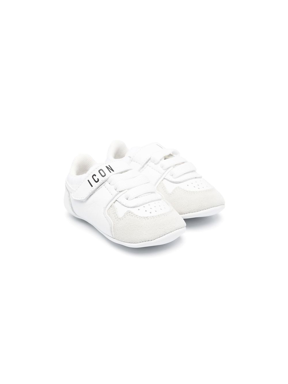 Dsquared2 Kids logo-print leather sneakers - White von Dsquared2 Kids