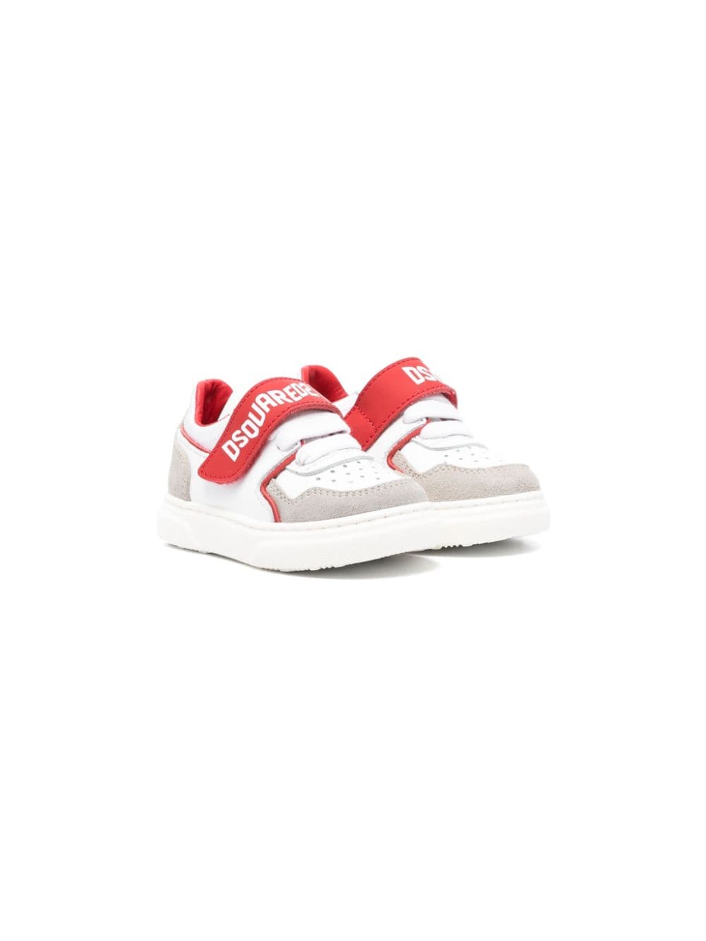 Dsquared2 Kids logo-print leather sneakers - White von Dsquared2 Kids