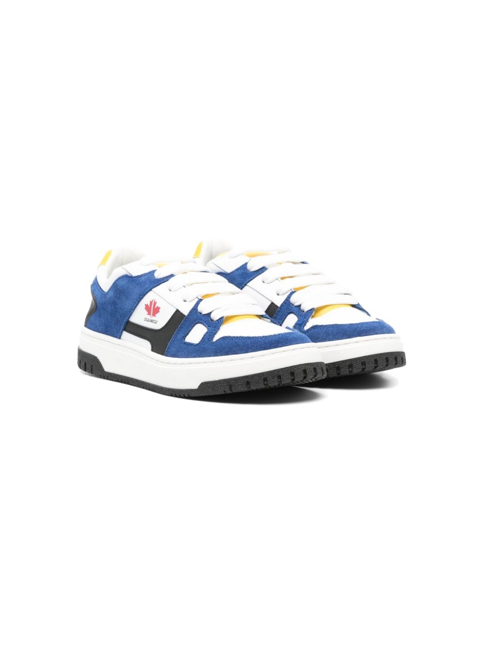 Dsquared2 Kids logo-print leather sneakers - White von Dsquared2 Kids