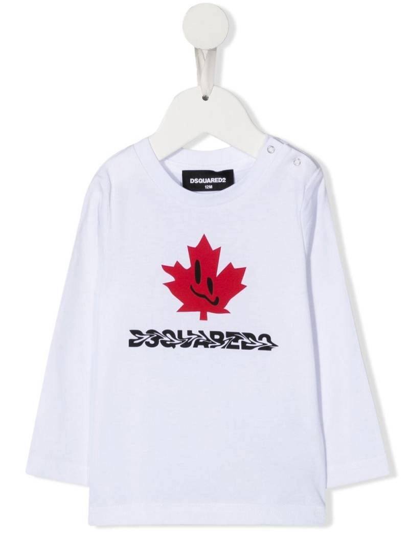 Dsquared2 Kids logo-print long-sleeve T-shirt - White von Dsquared2 Kids