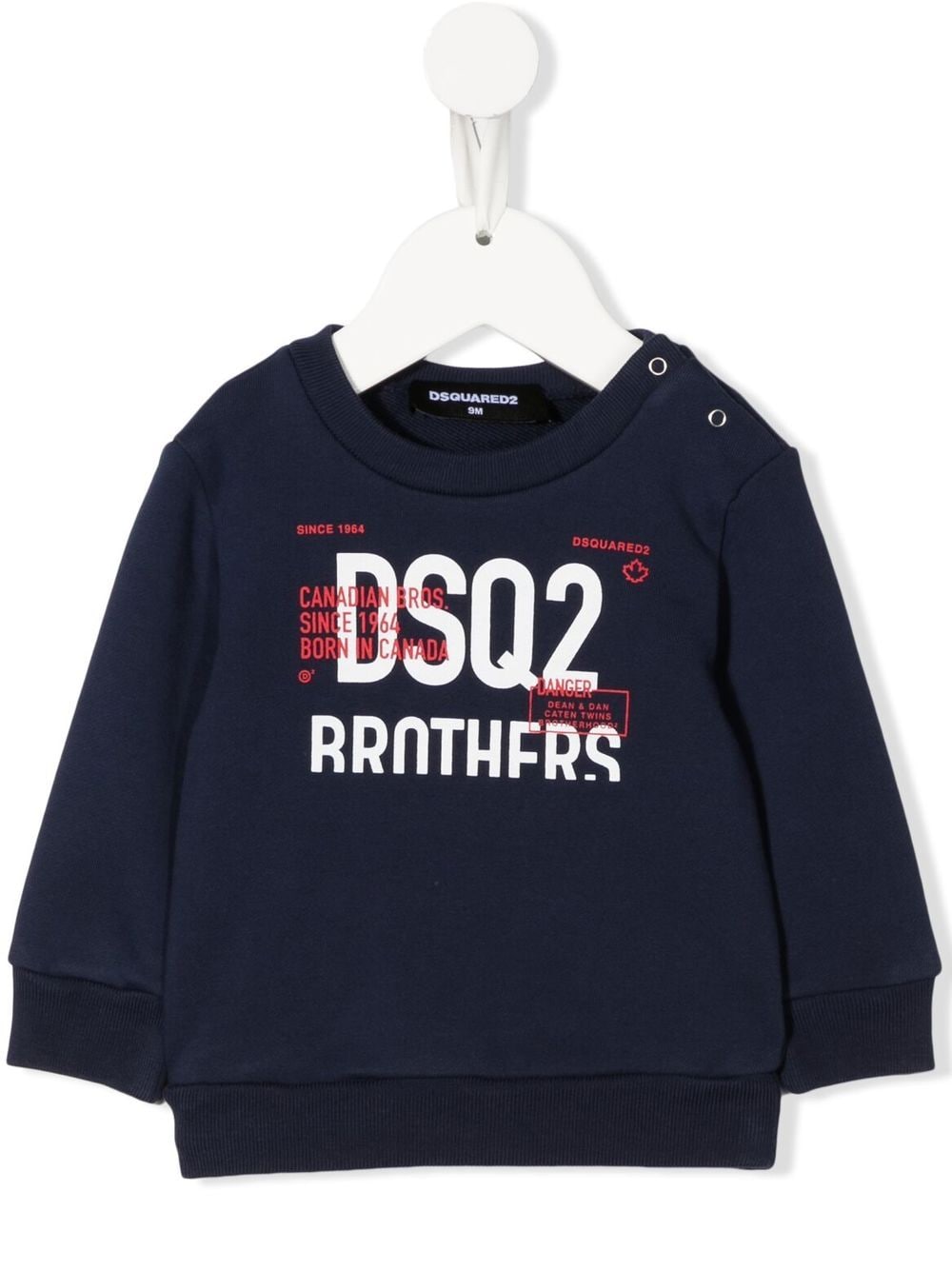 Dsquared2 Kids logo-print long-sleeve sweatshirt - Blue von Dsquared2 Kids