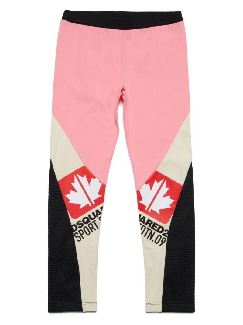 Dsquared2 Kids logo-print mid-rise leggings - Pink von Dsquared2 Kids