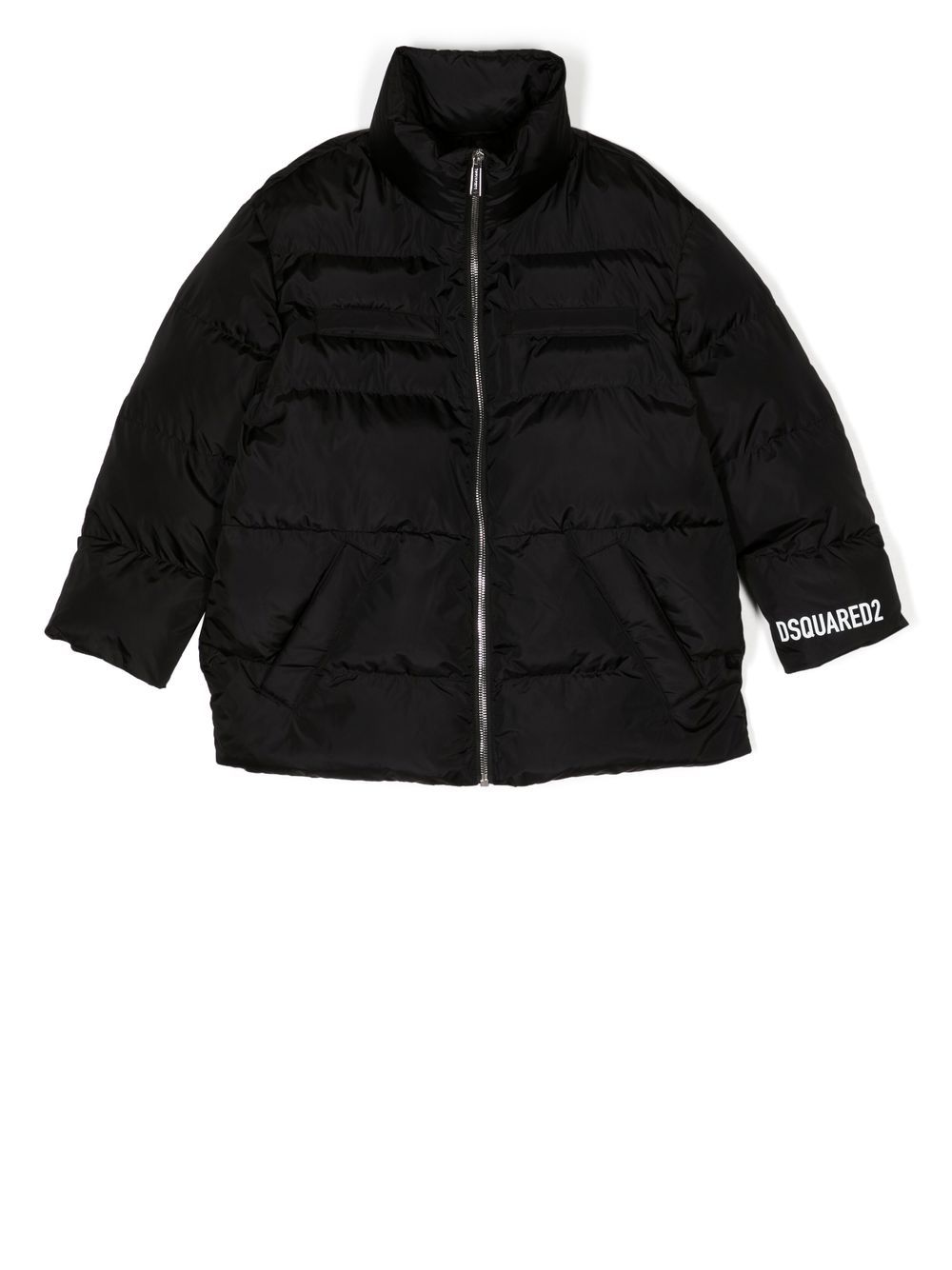 Dsquared2 Kids logo-print padded puffer jacket - Black von Dsquared2 Kids