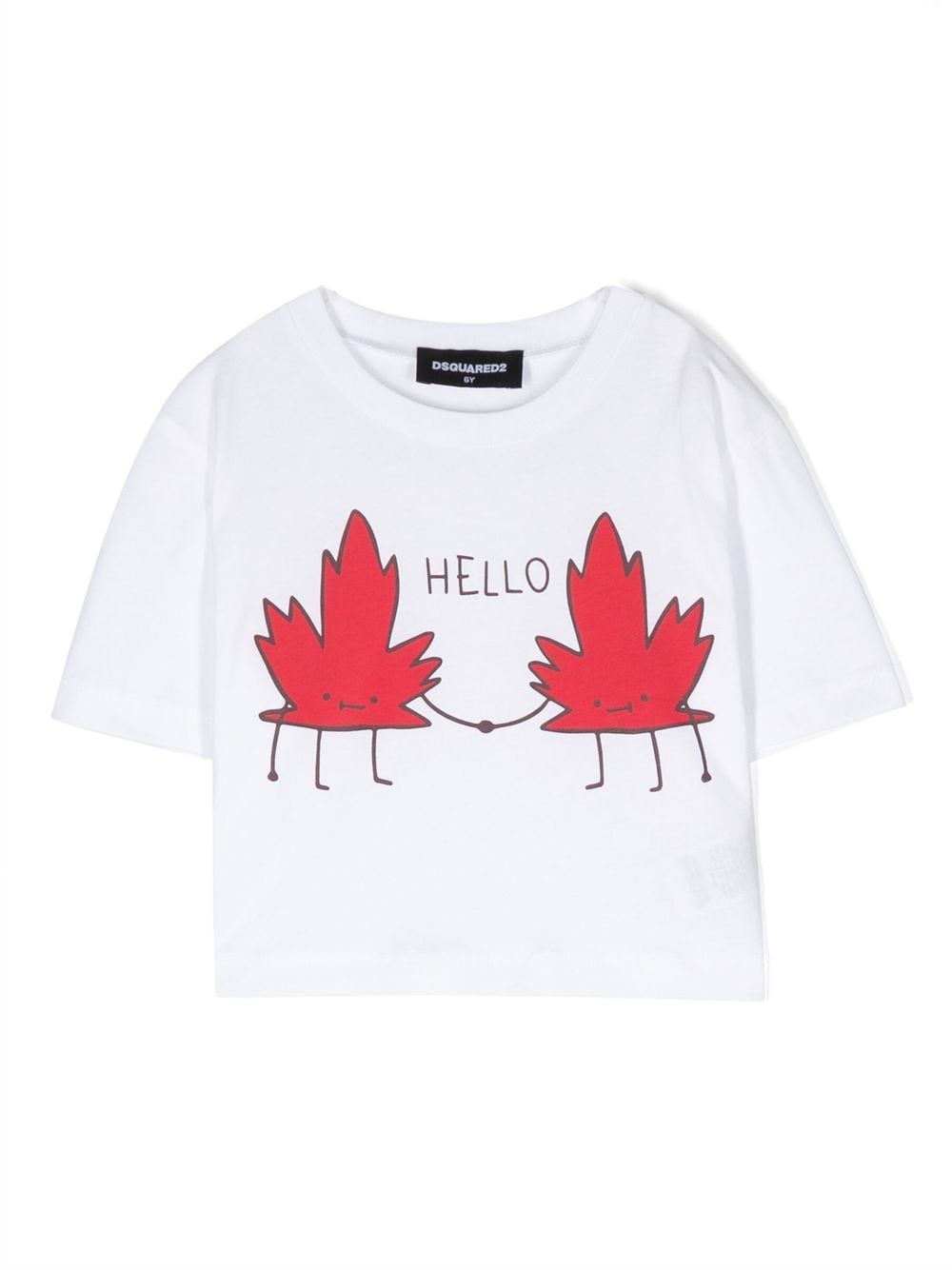 Dsquared2 Kids logo-print short-sleeved T-shirt - White von Dsquared2 Kids