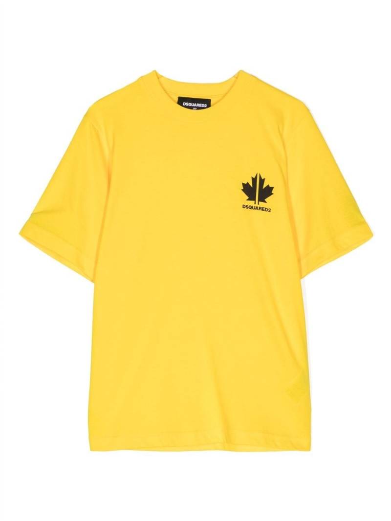 Dsquared2 Kids logo-print short-sleeved T-shirt - Yellow von Dsquared2 Kids