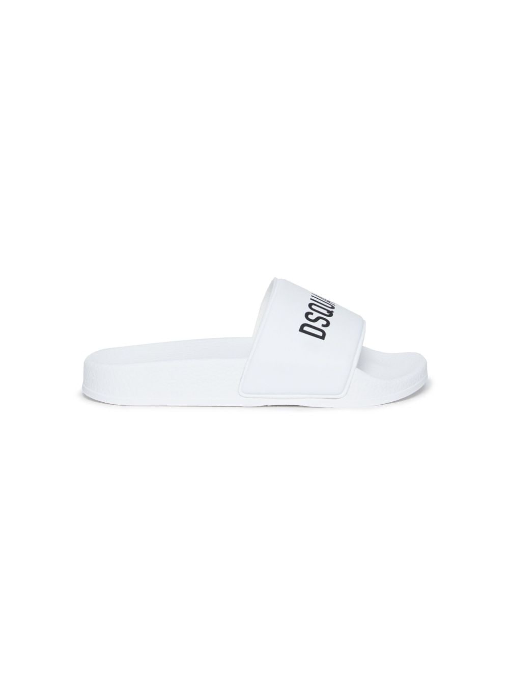 Dsquared2 Kids logo-print slides - White von Dsquared2 Kids