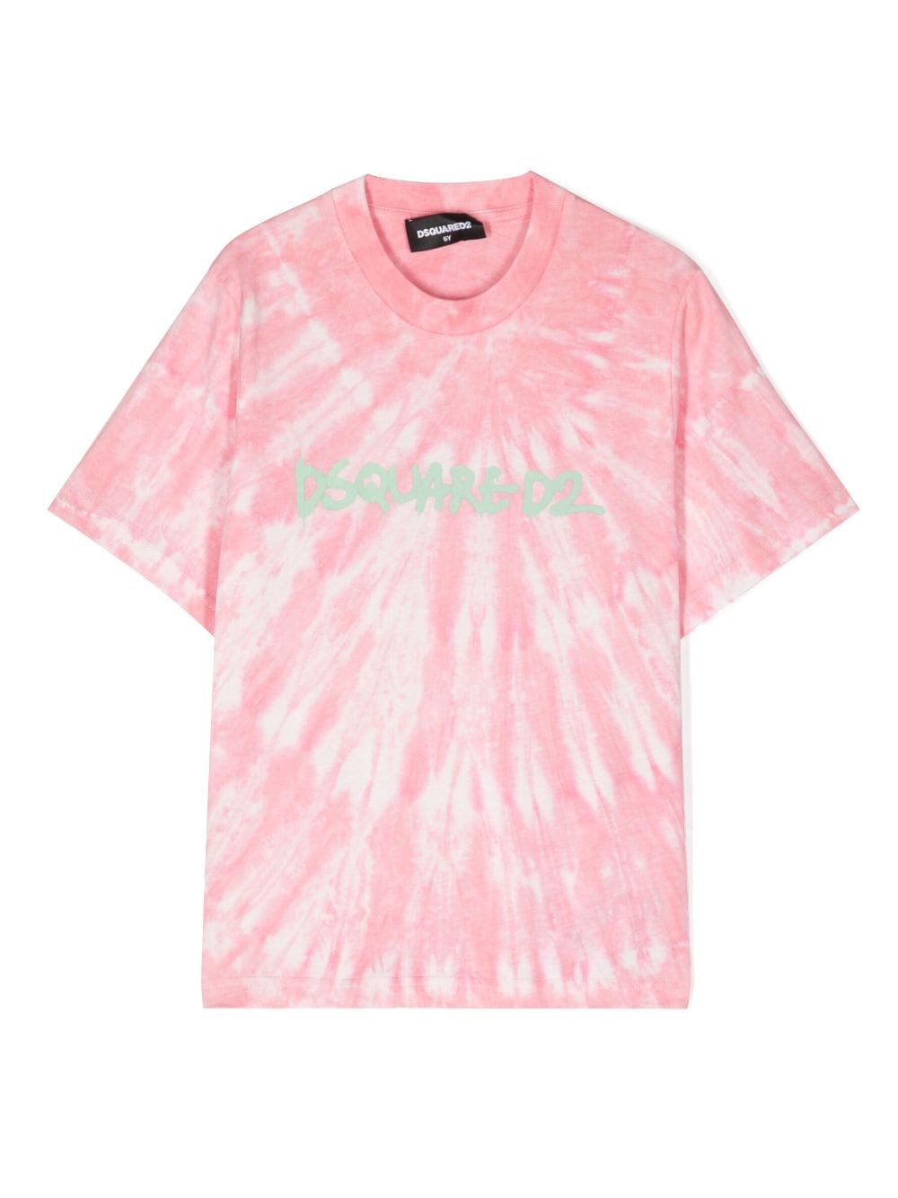 Dsquared2 Kids logo-print tie-dye cotton T-shirt - Pink von Dsquared2 Kids