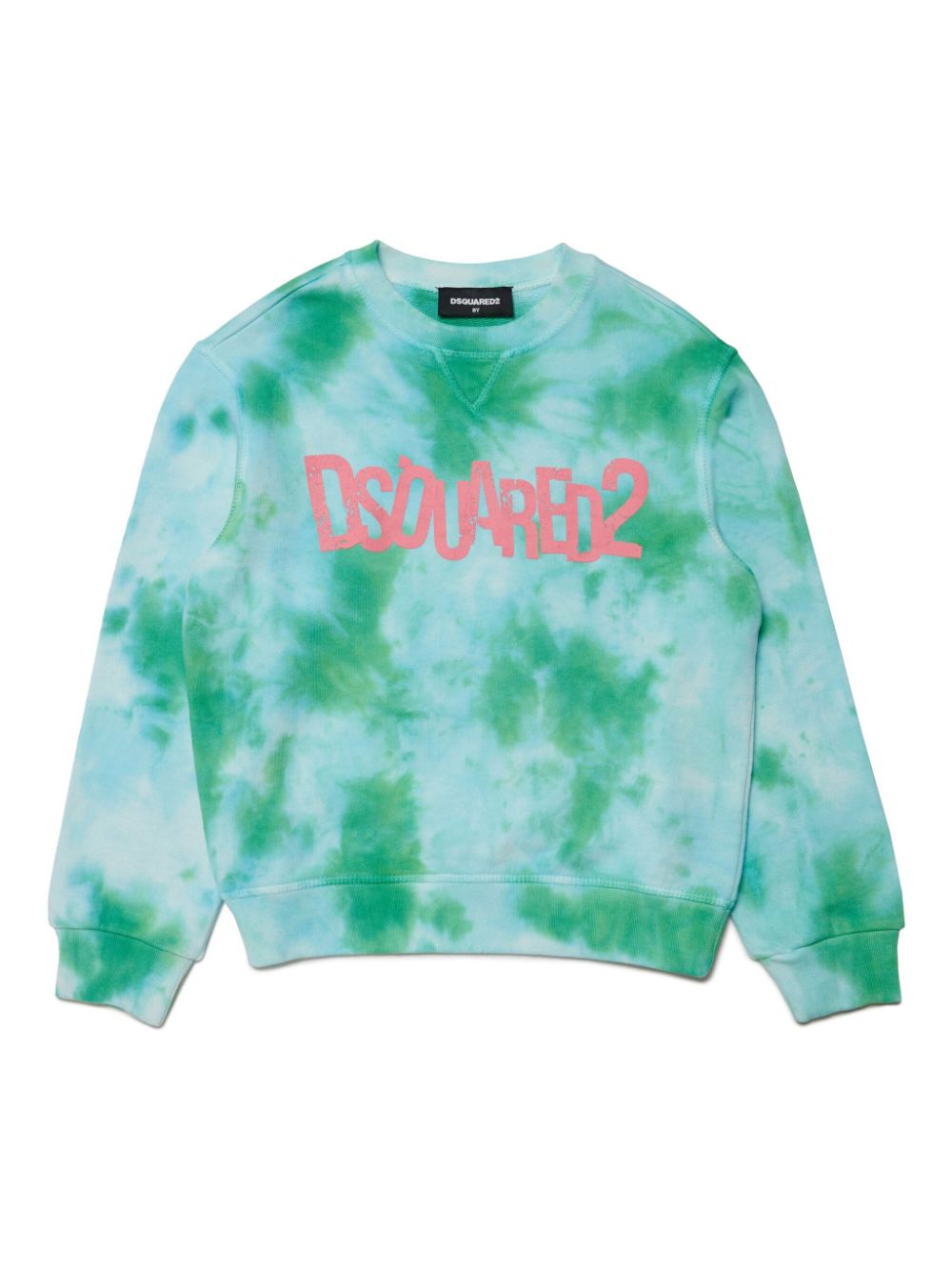 Dsquared2 Kids logo-print tie-dye sweatshirt - Blue von Dsquared2 Kids