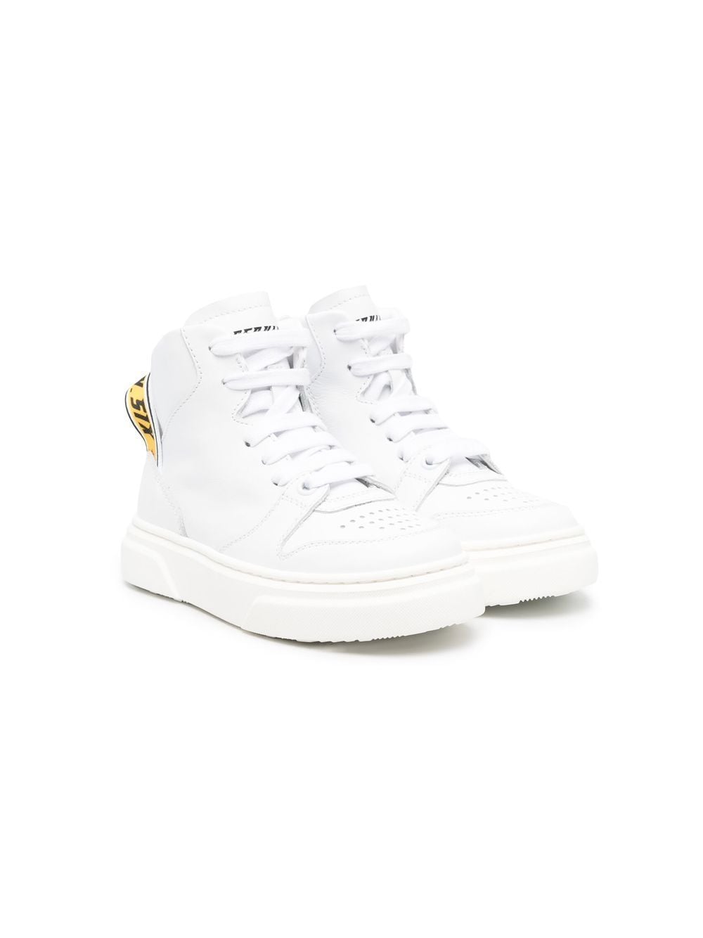 Dsquared2 Kids logo-strap high-top sneakers - White von Dsquared2 Kids