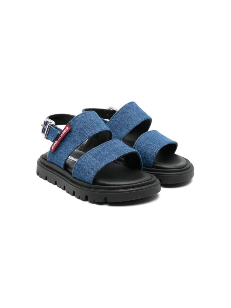 Dsquared2 Kids logo-tag denim sandals - Blue von Dsquared2 Kids