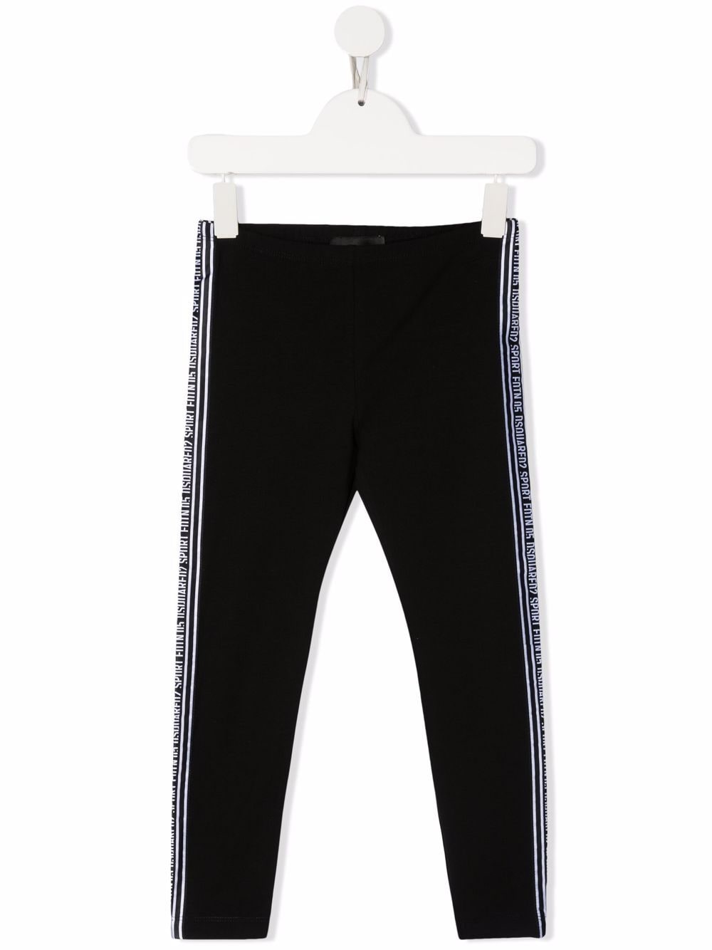 Dsquared2 Kids logo-tape detailed leggings - Black von Dsquared2 Kids