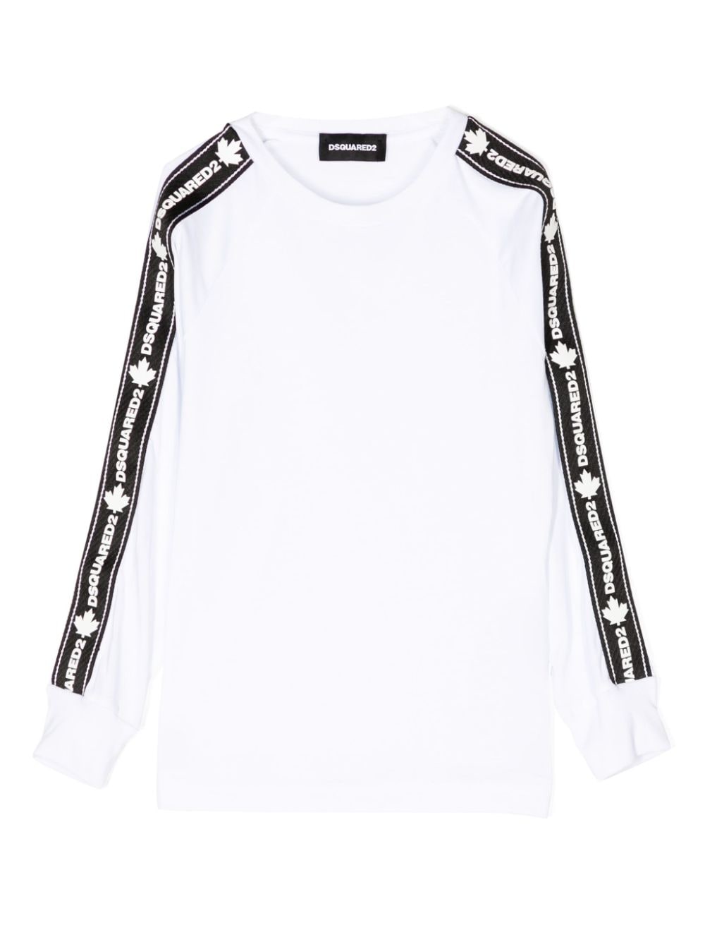 Dsquared2 Kids logo-tape long-sleeve T-shirt - White von Dsquared2 Kids