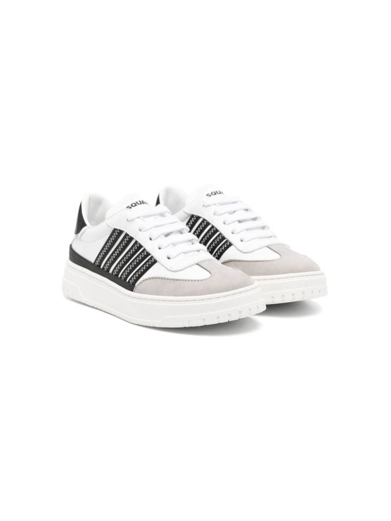 Dsquared2 Kids panelled leather sneakers - White von Dsquared2 Kids