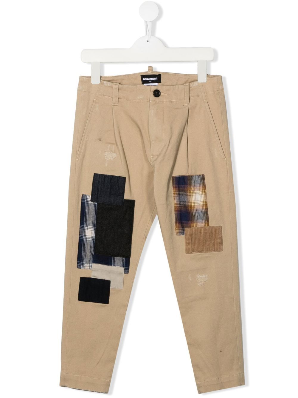 Dsquared2 Kids patch-detail chino trousers - Neutrals von Dsquared2 Kids