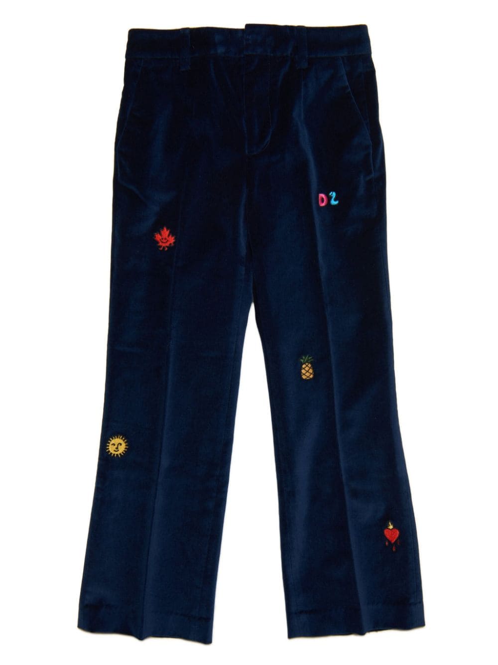 Dsquared2 Kids patch-detail cotton trousers - Blue von Dsquared2 Kids