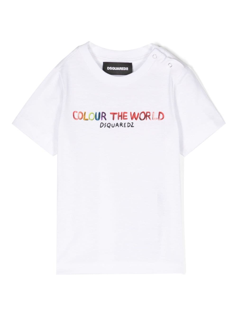 Dsquared2 Kids slogan-print short-sleeve T-shirt - White von Dsquared2 Kids