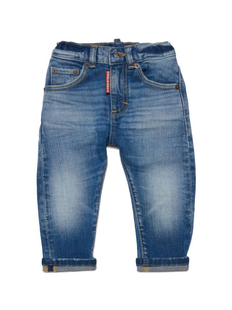 Dsquared2 Kids stonewashed straight-leg jeans - Blue von Dsquared2 Kids