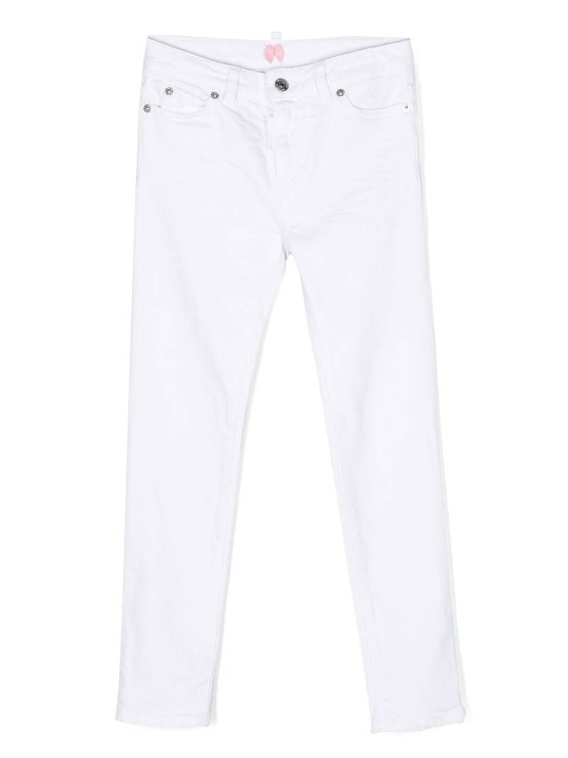 Dsquared2 Kids straight-leg cotton-blend jeans - White von Dsquared2 Kids