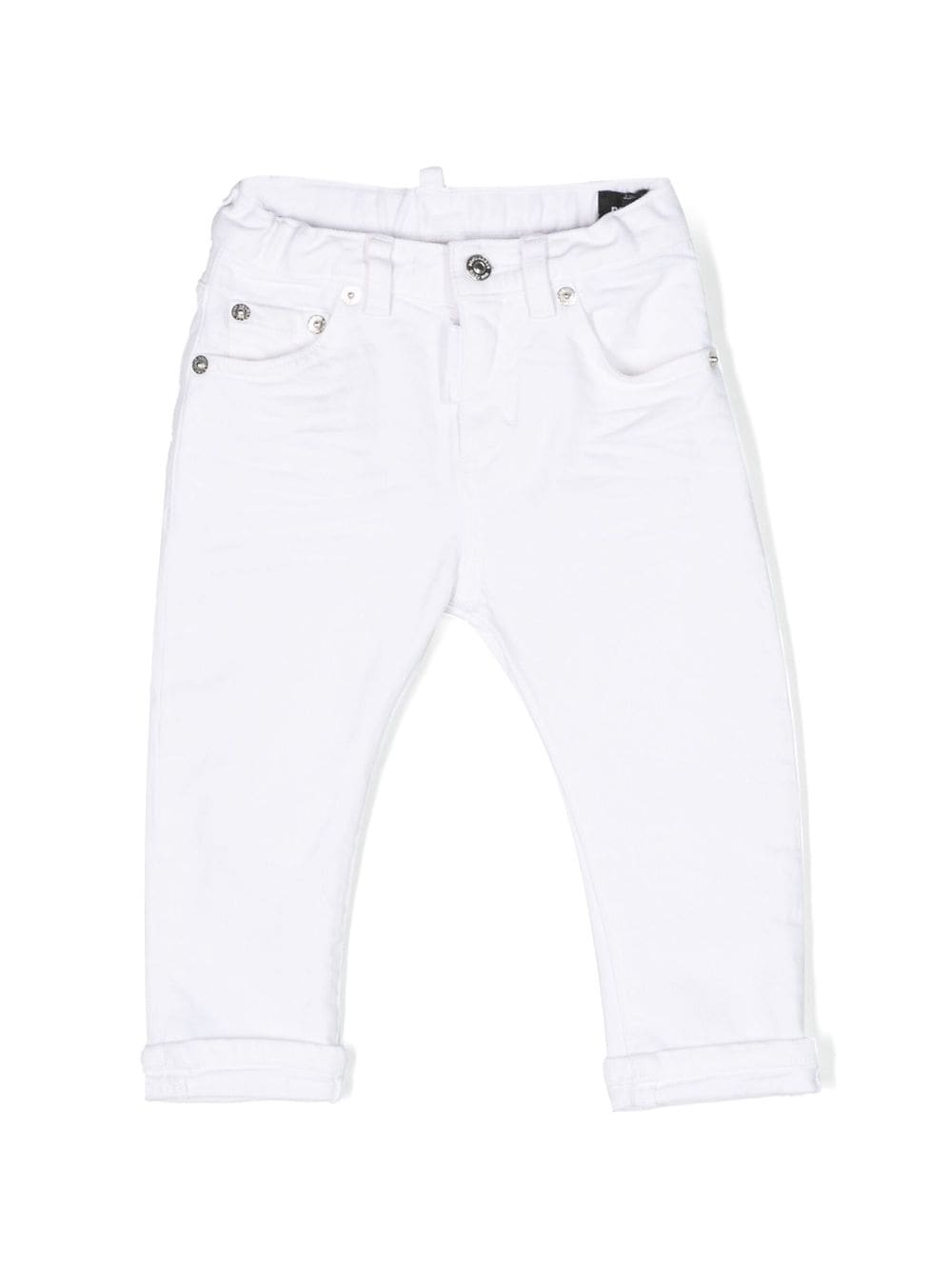 Dsquared2 Kids straight-leg cotton-blend trousers - White von Dsquared2 Kids