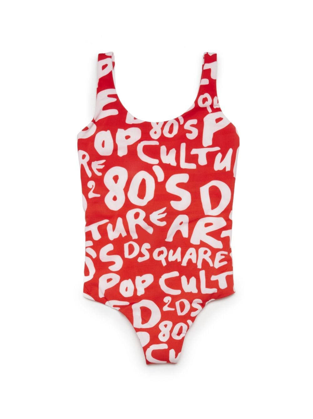 Dsquared2 Kids text-print scoop-back swimsuit von Dsquared2 Kids