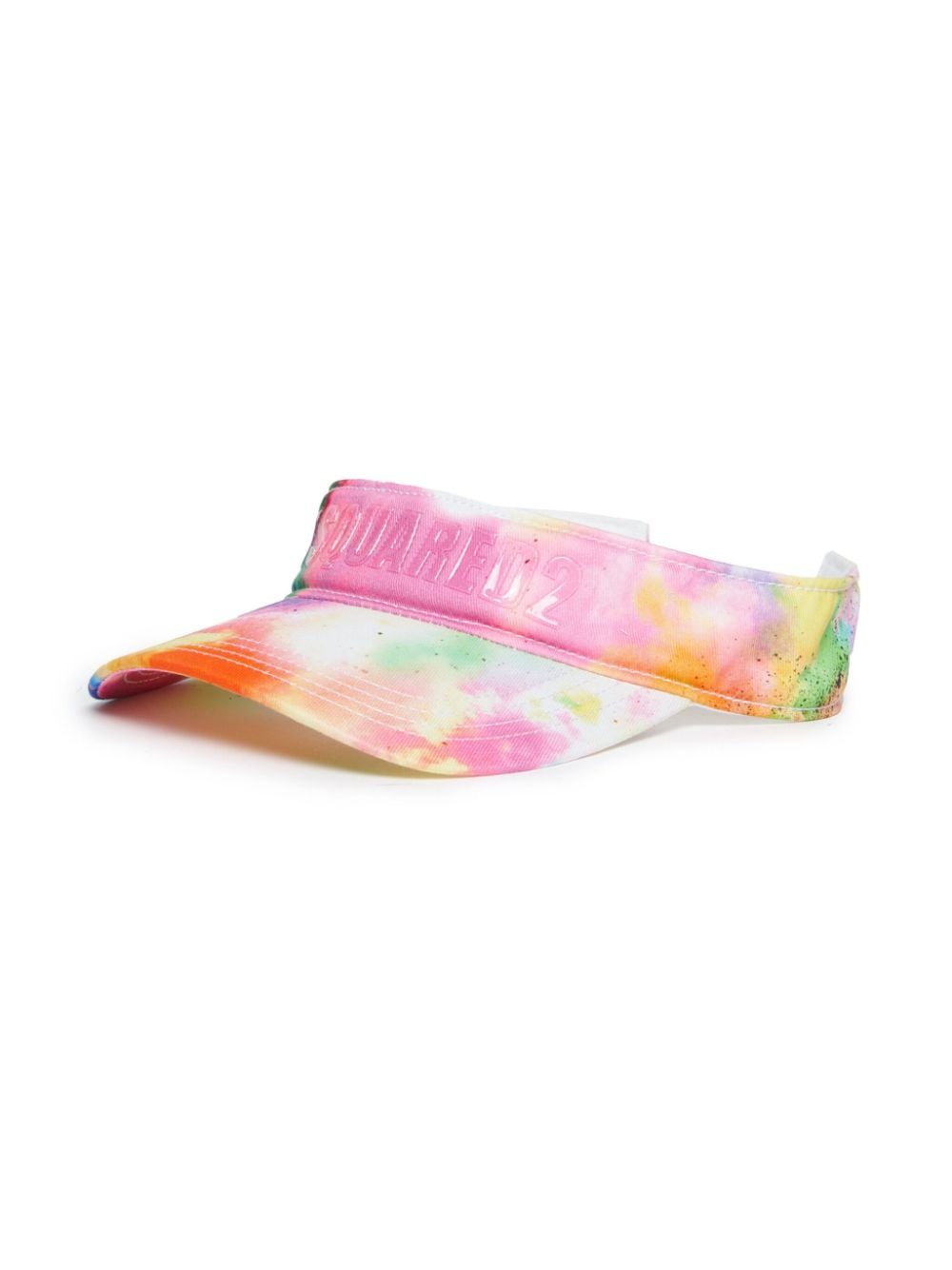 Dsquared2 Kids tie-dye print cotton visor hat - Pink von Dsquared2 Kids