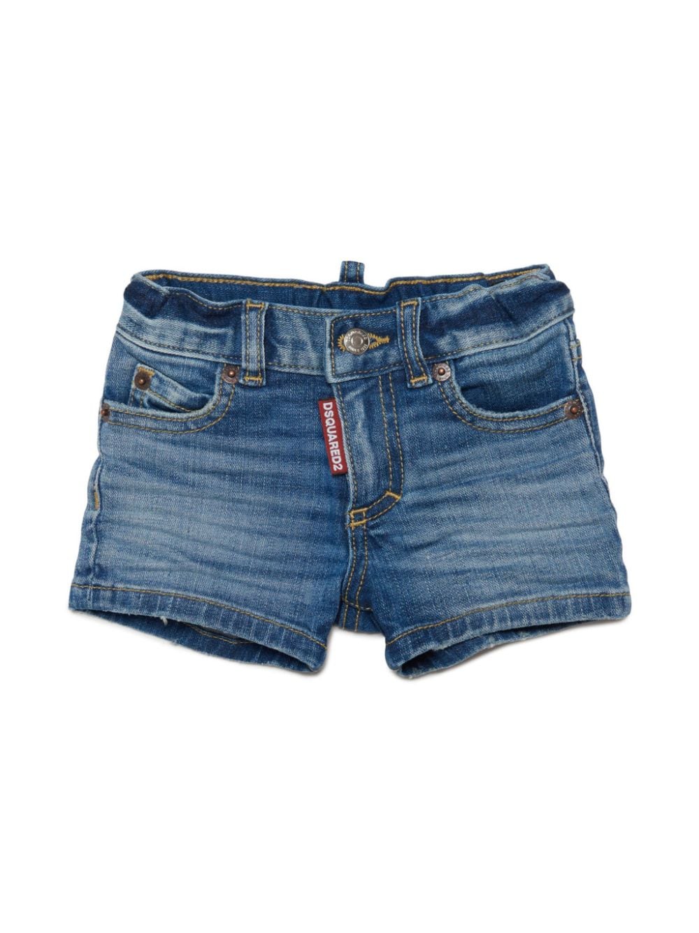 Dsquared2 Kids whiskering-effect denim shorts - Blue von Dsquared2 Kids