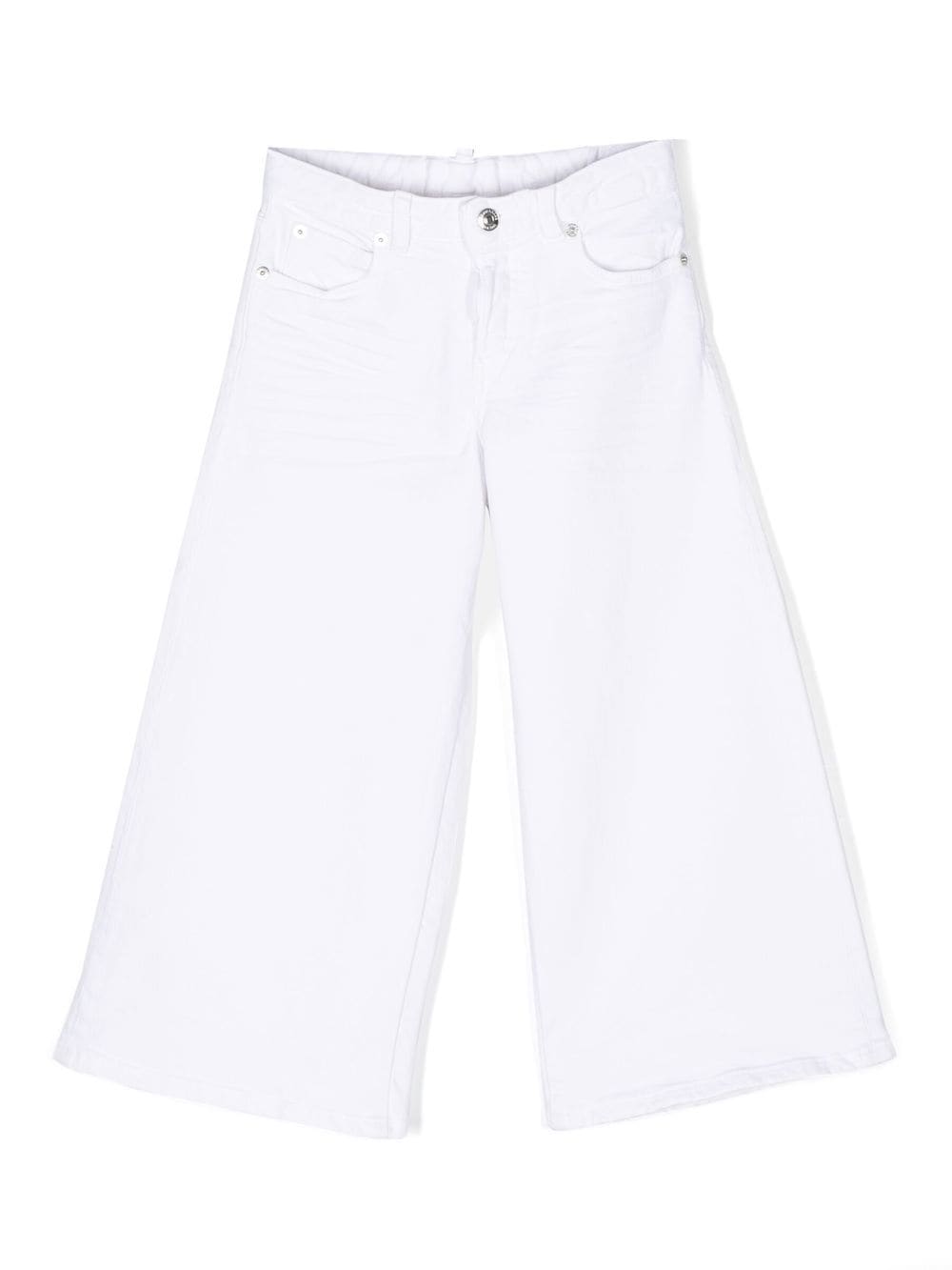 Dsquared2 Kids wide-leg cotton trousers - White von Dsquared2 Kids