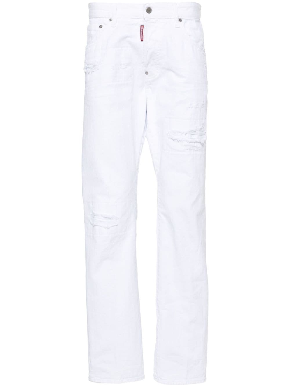 Dsquared2 642 cotton straight jeans - White von Dsquared2