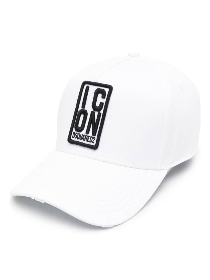 Dsquared2 logo-embroidered cotton baseball cap - White von Dsquared2