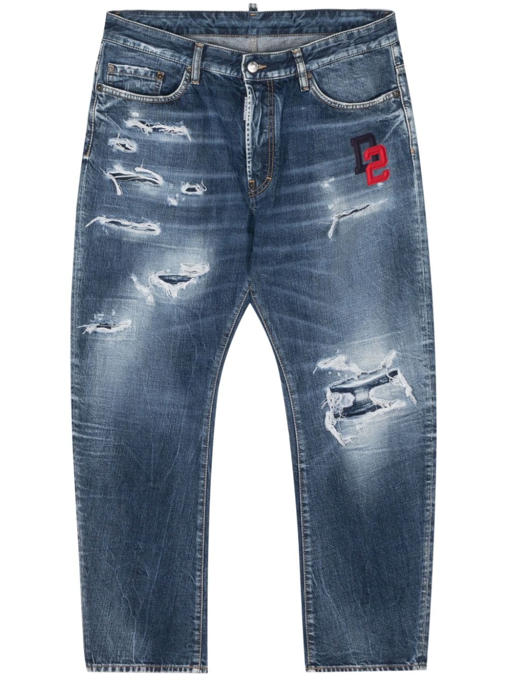 Dsquared2 Bro ripped cropped jeans - Blue von Dsquared2