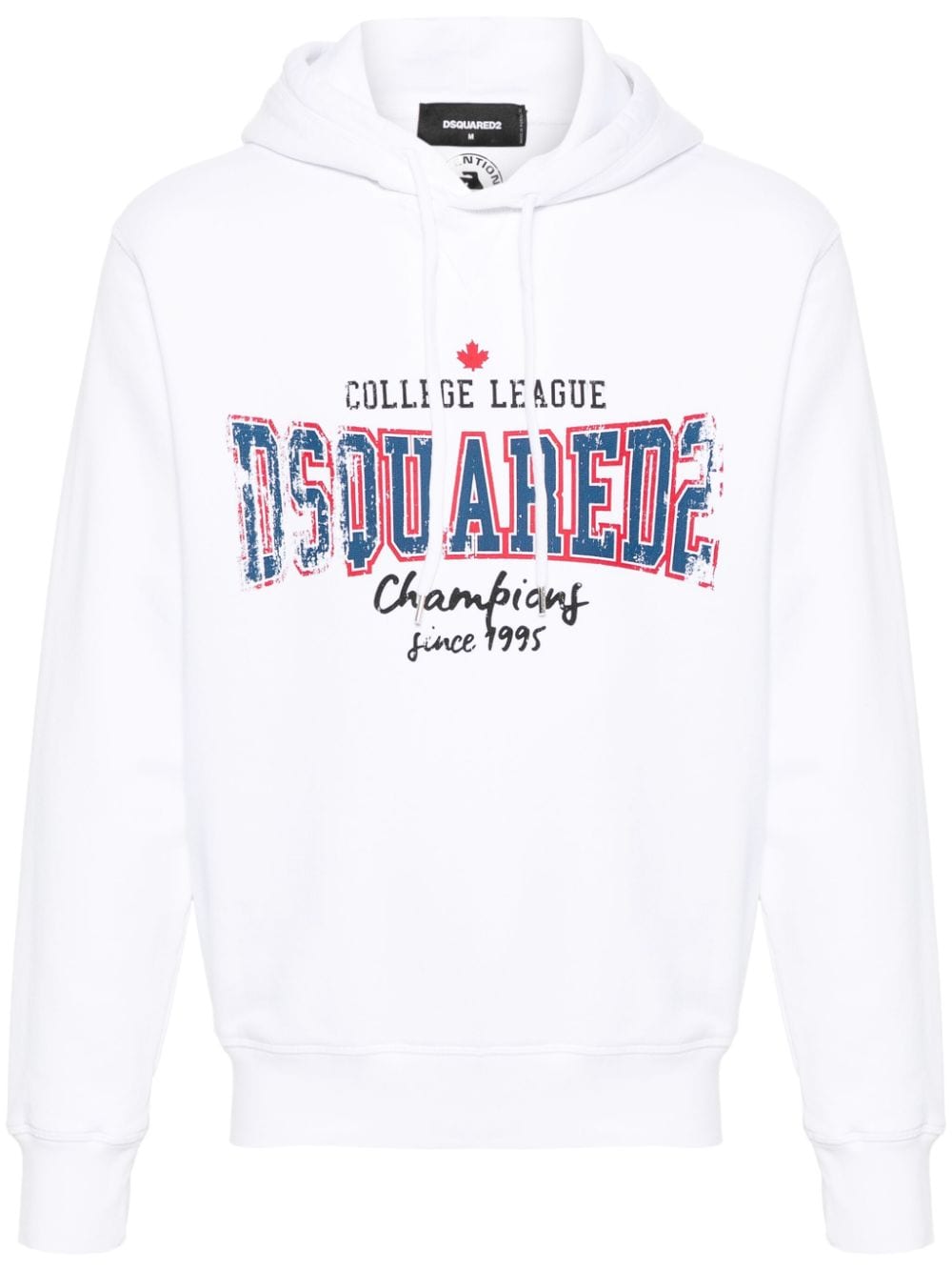 Dsquared2 College League cotton hoodie - White von Dsquared2