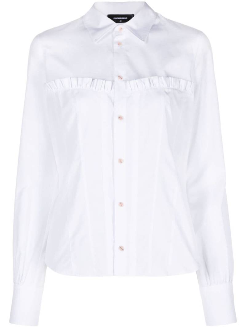 Dsquared2 Corset cotton shirt - White von Dsquared2