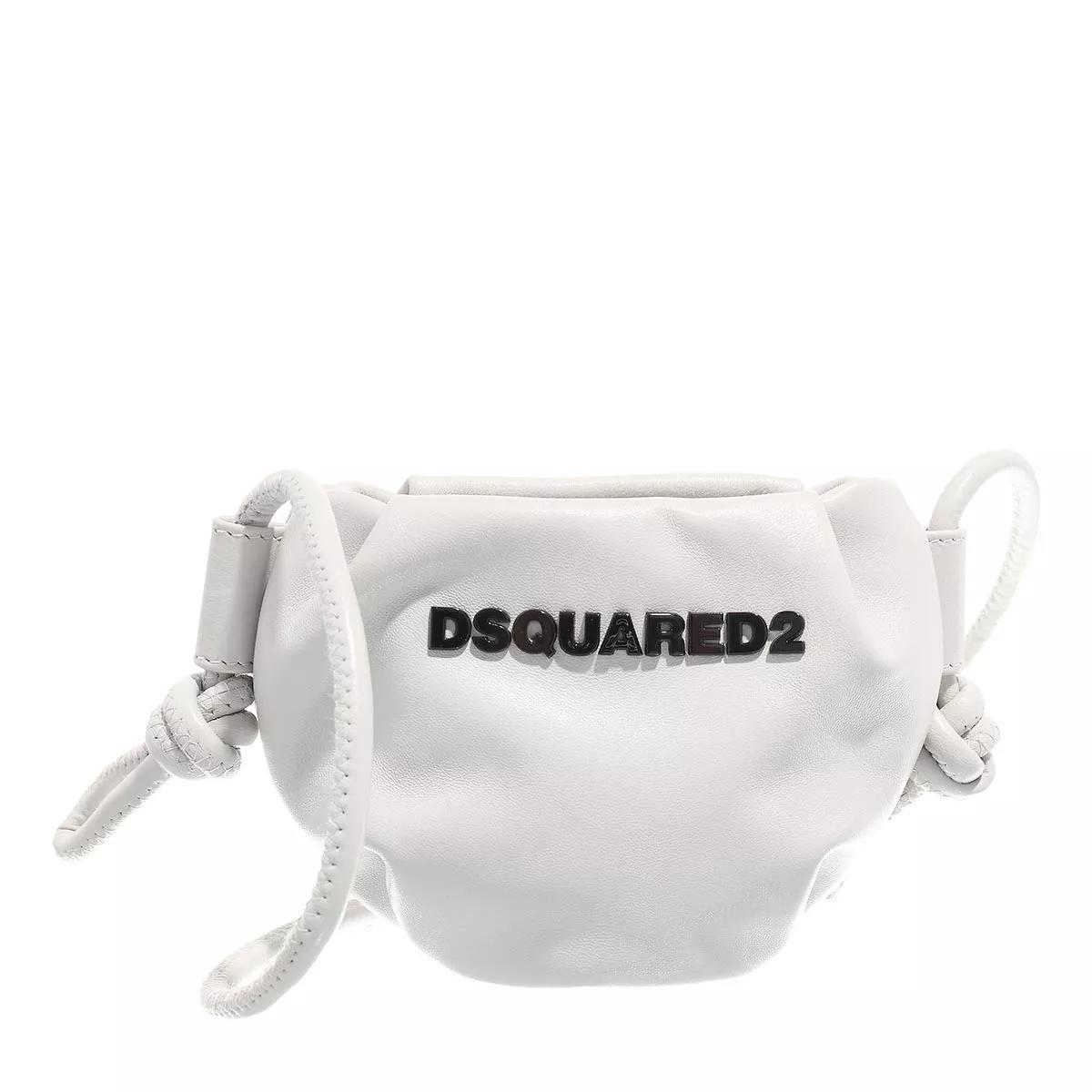 Dsquared2 Umhängetasche - Logo Crossbody Bag Soft Leather - Gr. unisize - in Weiß - für Damen von Dsquared2