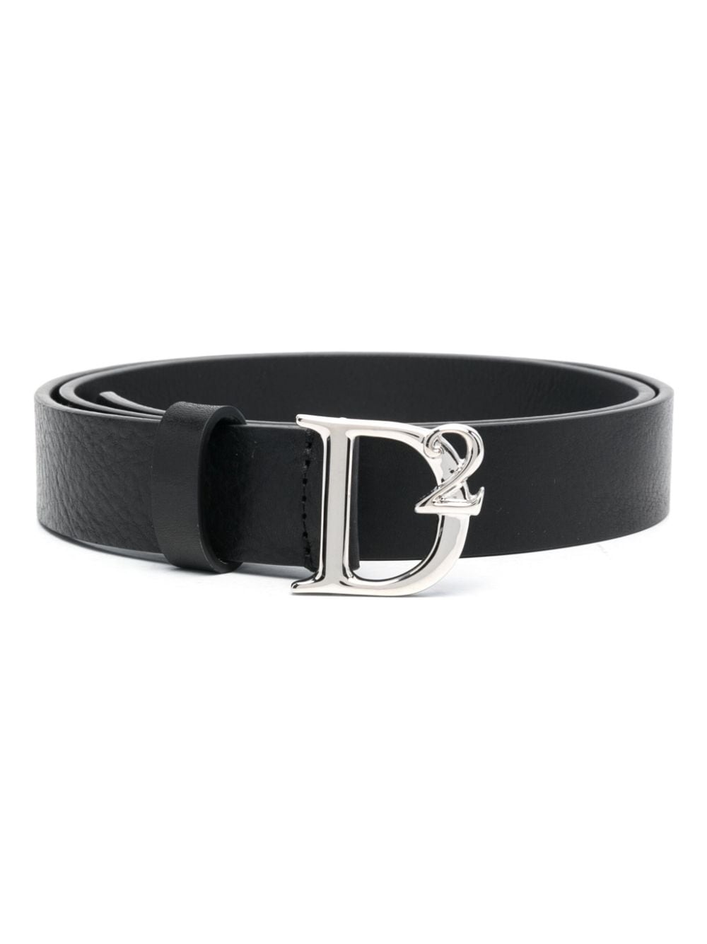 Dsquared2 D2 Statement logo-buckle leather belt - Black von Dsquared2