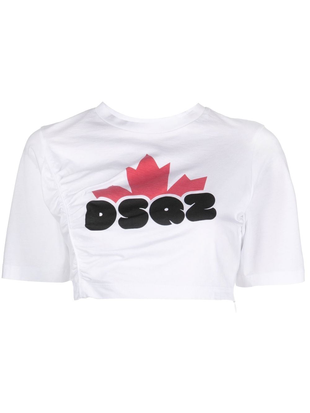 Dsquared2 DSQ2- print cropped T-shirt - White von Dsquared2