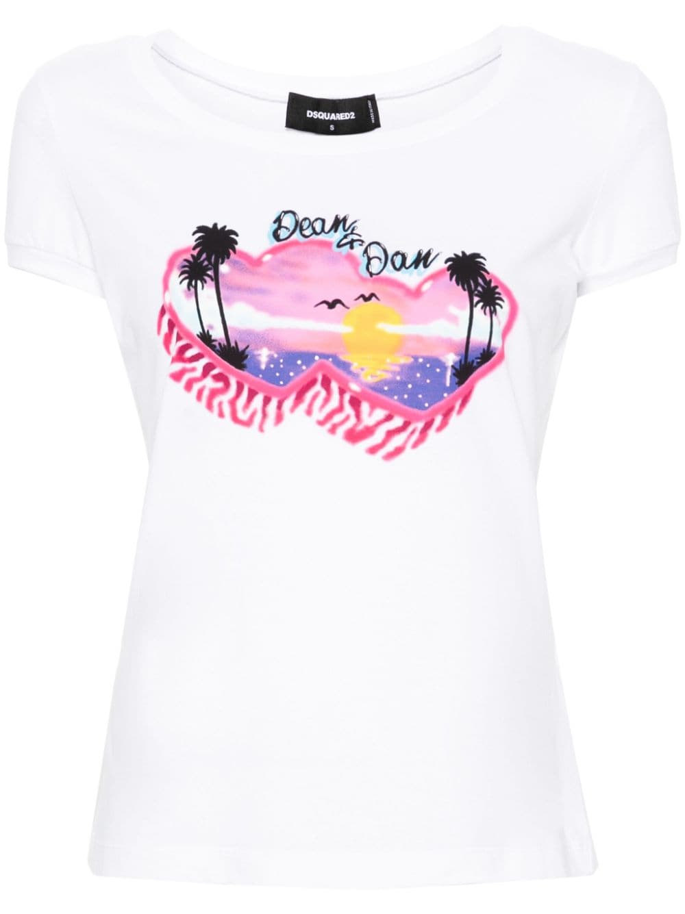 Dsquared2 Dean & Dan cotton T-shirt - White von Dsquared2