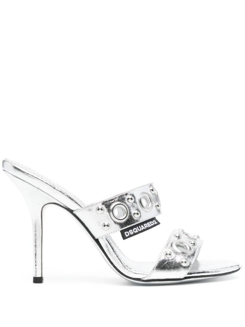 Dsquared2 Gothic 110mm leather sandals - Silver von Dsquared2