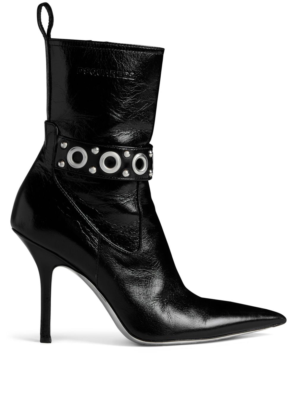 Dsquared2 Gothic eyelet-embellished leather ankle boots - Black von Dsquared2