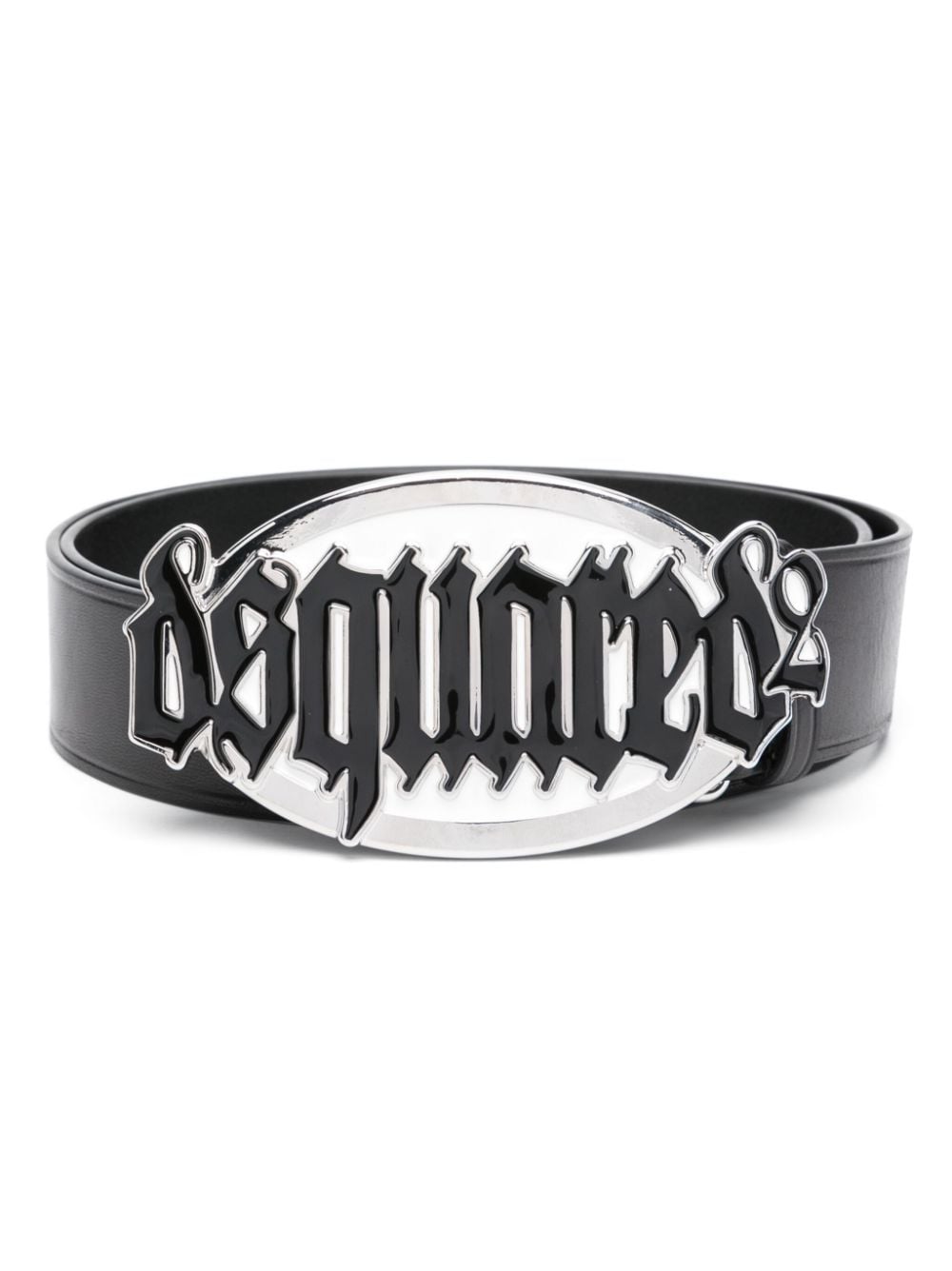 Dsquared2 Gothic logo-buckle leather belt - Black von Dsquared2