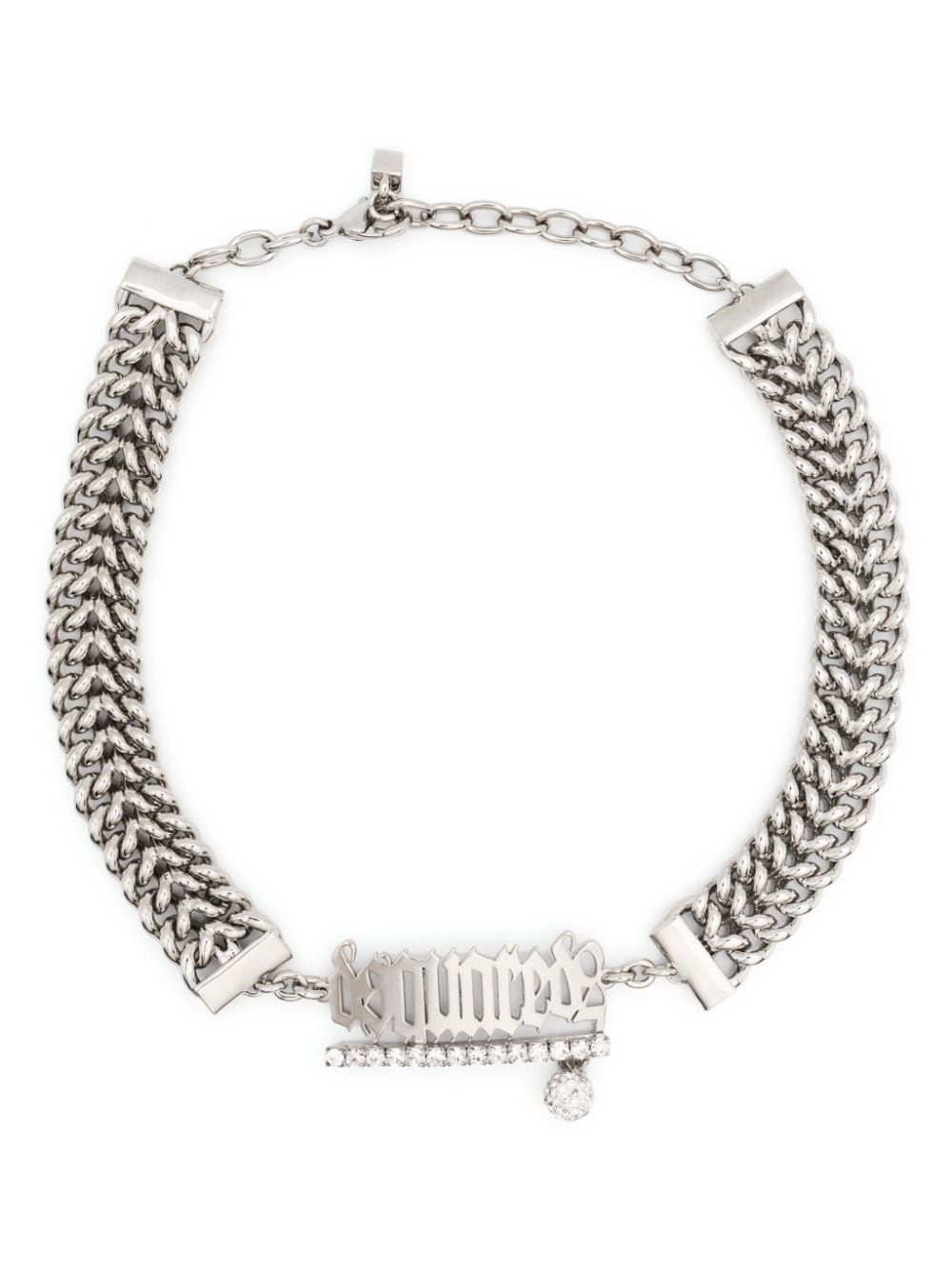 Dsquared2 Gothic logo-lettering choker necklace - Silver von Dsquared2