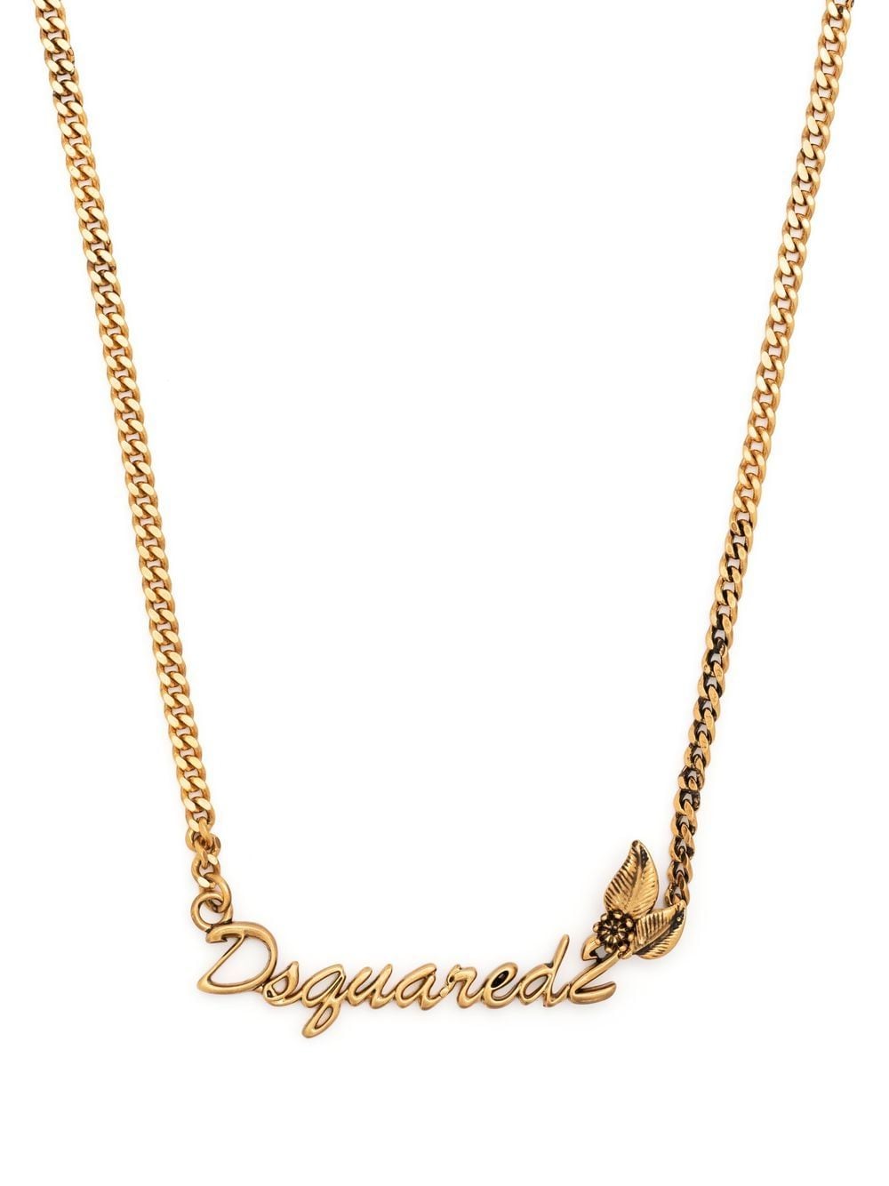 Dsquared2 Hadwriting-charm chain necklace - Gold von Dsquared2