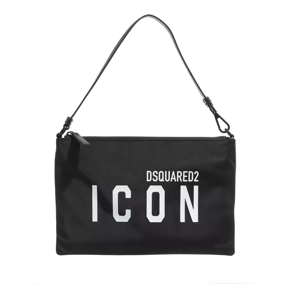 Dsquared2 Handtasche - Icon Clutch - Gr. unisize - in Schwarz - für Damen von Dsquared2