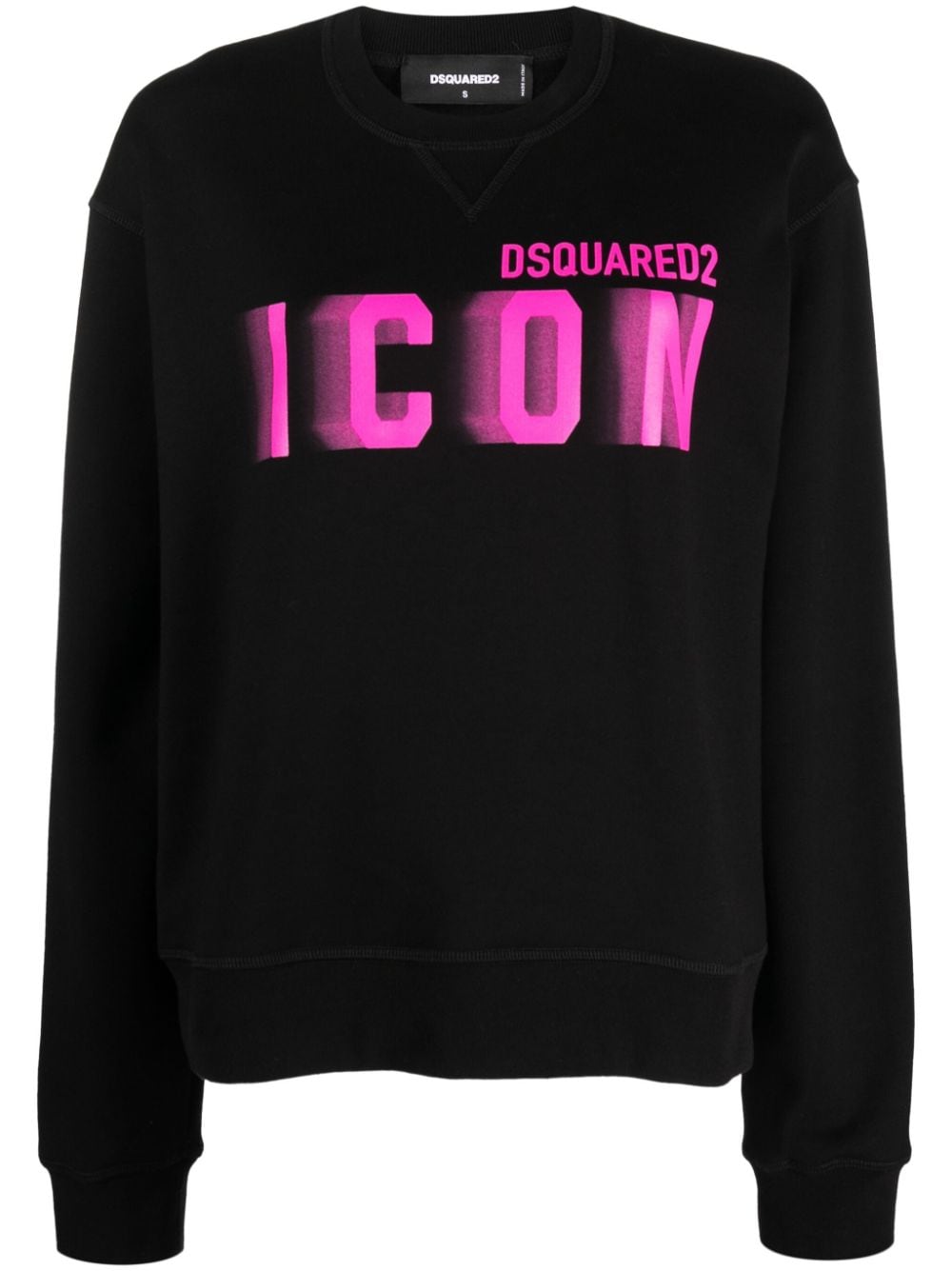 Dsquared2 Icon Blur cotton sweatshirt - Black von Dsquared2